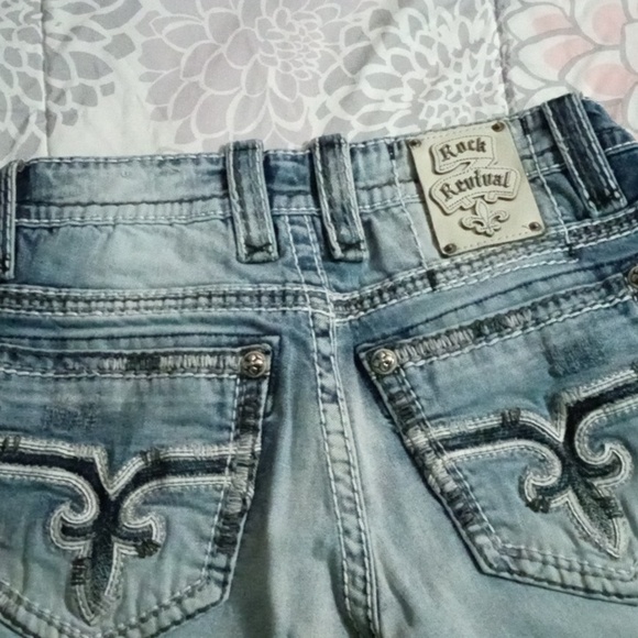 Rock Revival Jeans Mens 32x35 slim straight - Picture 4 of 5